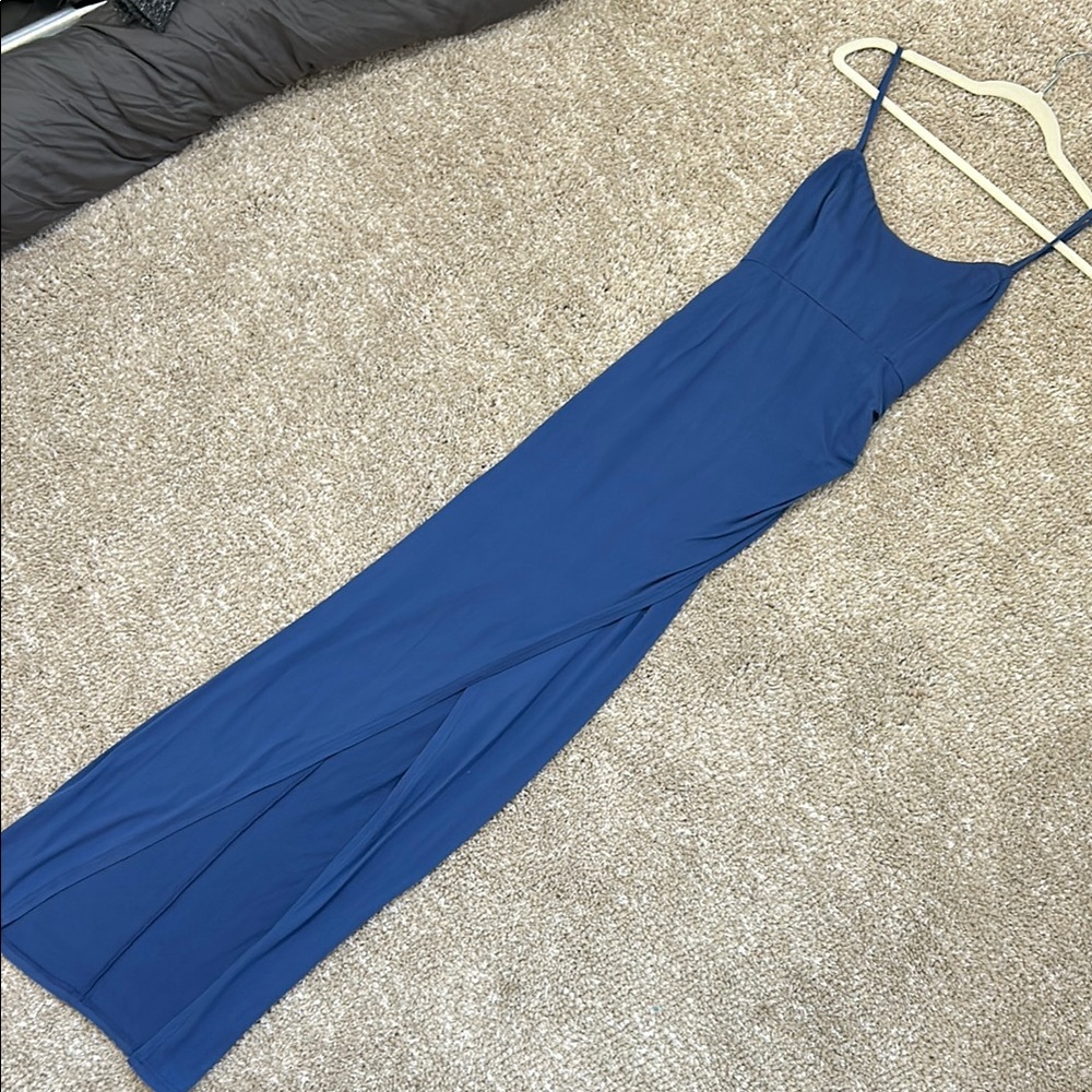 Elegant Blue Maxi Dress